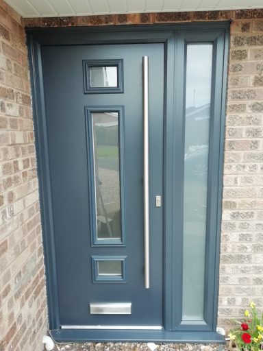 York door with side panel